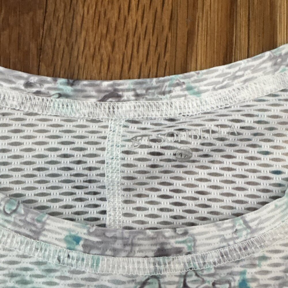 Sofibella Air Flow Mesh Top UPF Tennis Pickleball Green Size 1X - Picture 3 of 4